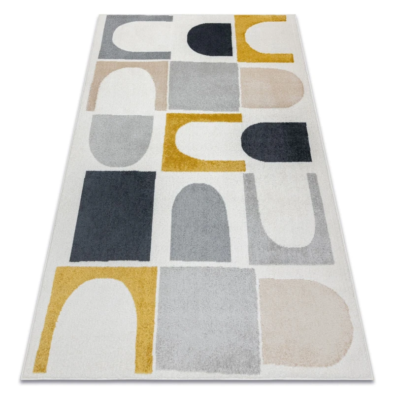 Image of RugsX Carpet Fusion 0213 White / Yellow - Geometric, Modern, Abstract 200X290 Cm