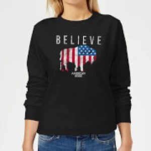 Image of American Gods Believe In Bull Womens Sweatshirt - Black - M