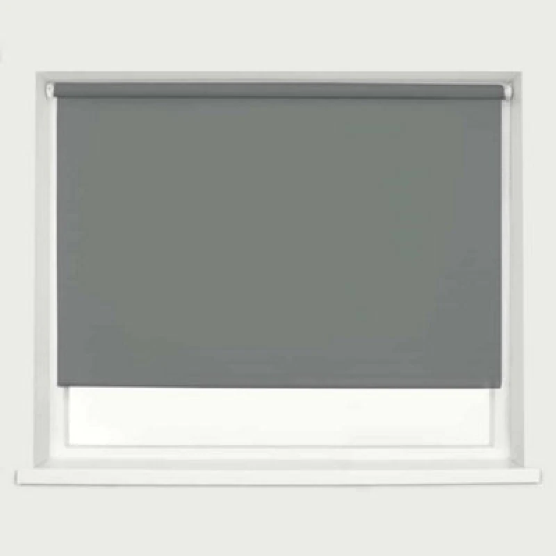 Image of Caecus Blinds Blackout Roller Blind Dark Grey 180Cm