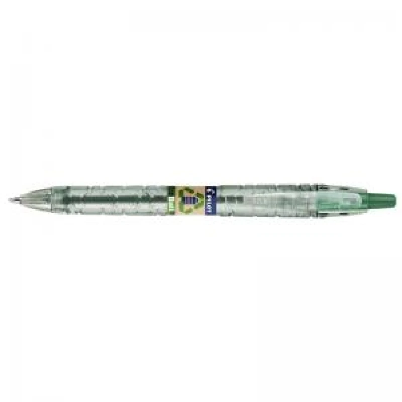 Image of Pilot Ecoball Recycled Ballpoint Pen 1.0mm Tip 0.27mm Line Green (Pack 10) 4902505621611