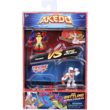 Image of Akedo Ultimate Arcade Warriors Versus Pack - Tailwhip Vs White Wraith