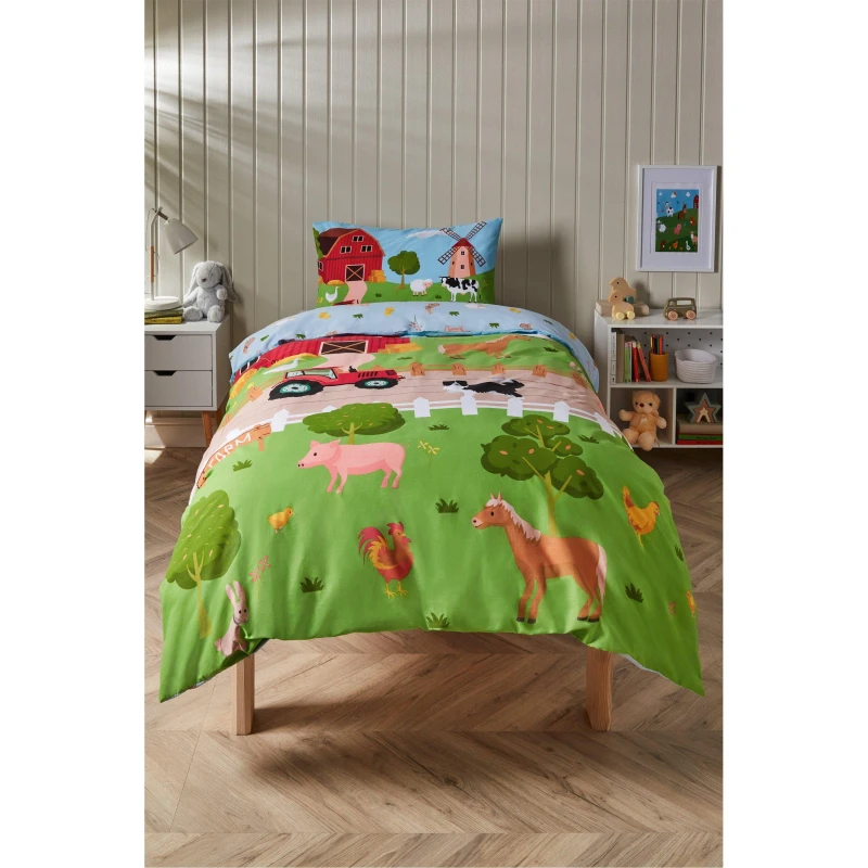 Image of Homelife Farmyard Kids Duvet Set - Multi Multi Single