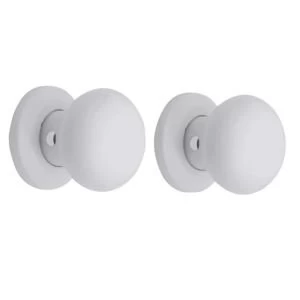 Image of Painted Painted White Internal Round Latch Door knob Set