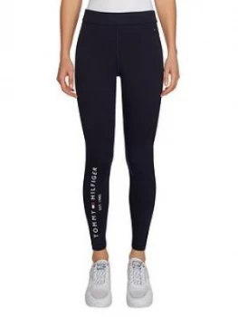 Image of Tommy Hilfiger Logo Leggings - Navy