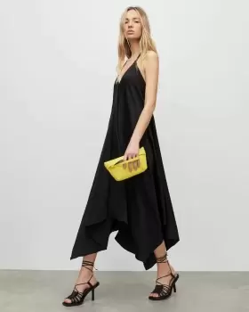 Image of AllSaints Lil Panelled Asymmetric Maxi Dress