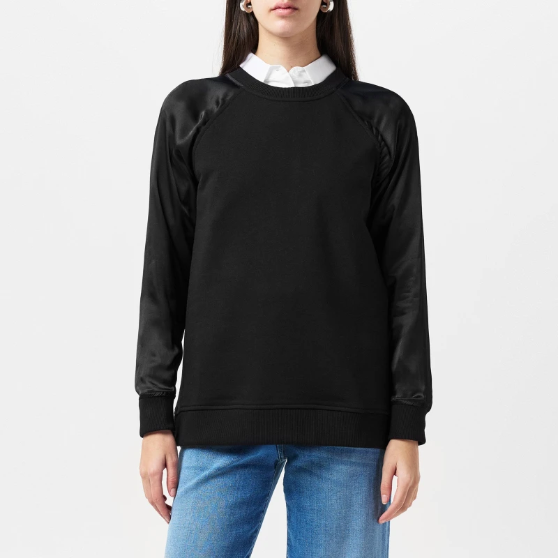 Image of Great Plains Satin Sweatshirt - Black 8