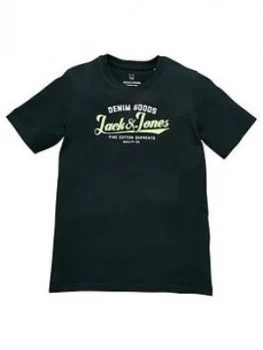 Image of Jack & Jones Junior Boys Denim Goods Short Sleeve T-Shirt - Darkest Spruce