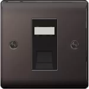 Image of BG Nexus Metal Black Nickel 1 Gang Ethernet Socket - NBNRJ451