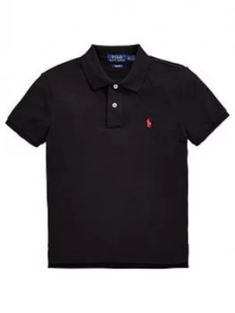 Image of Ralph Lauren Boys Classic Short Sleeve Polo Shirt - Black, Size 2 Years