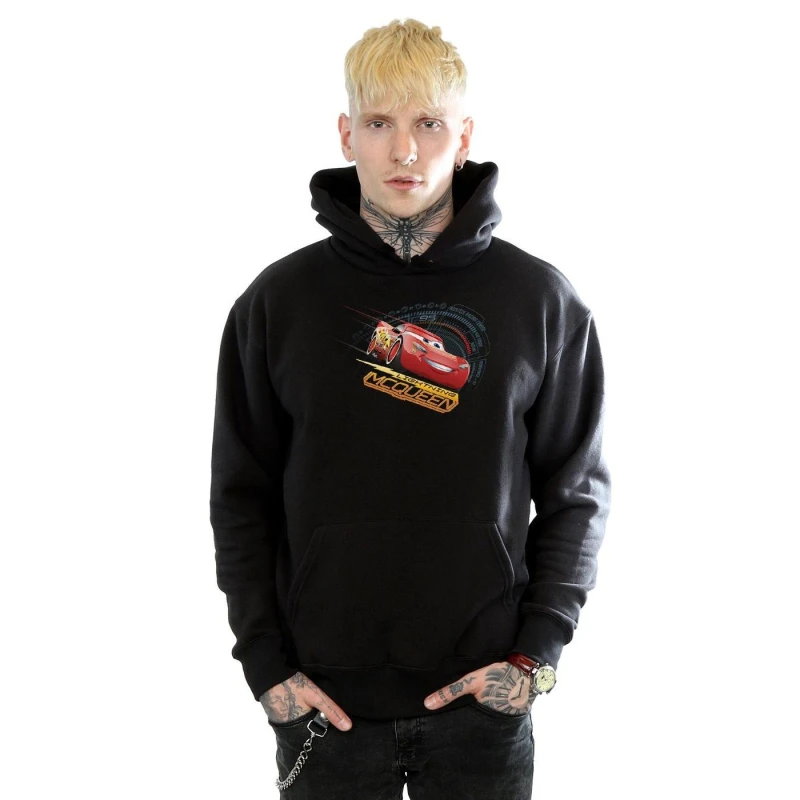Image of Disney Men Cars Lightning McQueen Hoodie in Black Size: Small Black S Male 5057245921329