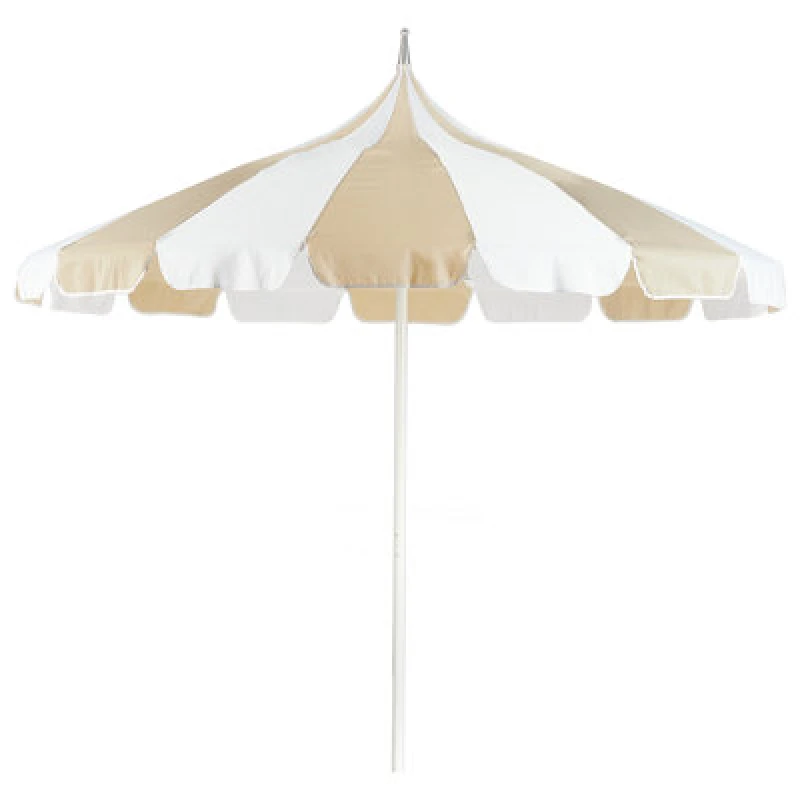Image of Beliani Market Parasol 245cm Minoa White/ Beige