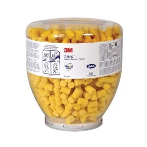 Image of 3M E A R Classic Refill Bottle Yellow Pack of 500 Earplugs