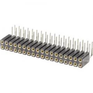 Image of W P Products Precision Socket Terminal Strip Pitch 2.54 Number of pins 2 x 10 Nominal current details 3 A