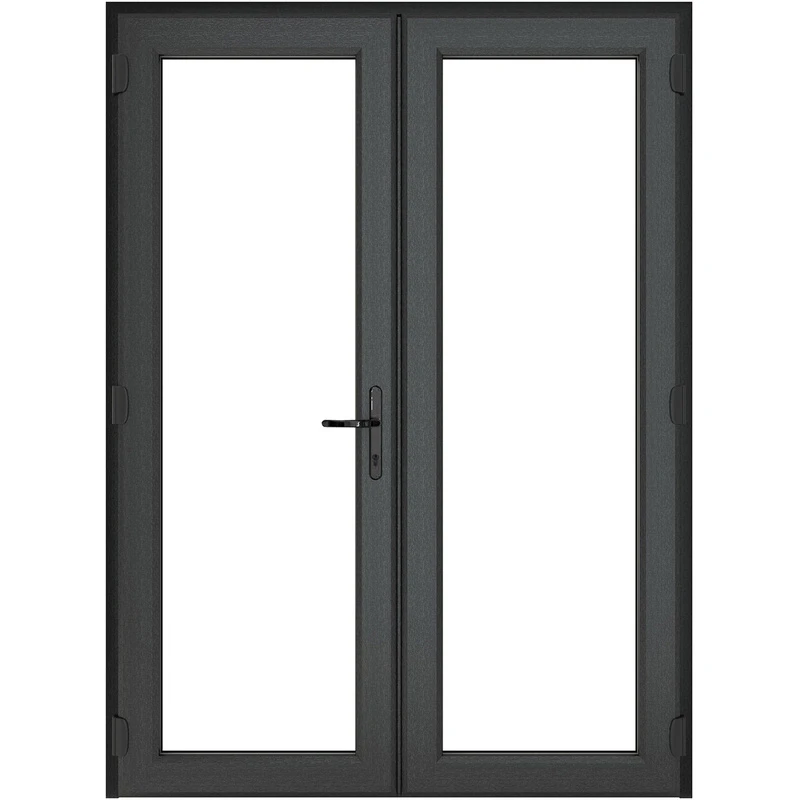 Image of Crystal Triple Glazed French Door Grey/White 1490 X 2090Mm, Grey 1FDTGGW14902090