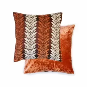 Image of Emma Barclay Willow Cushion Cover 17 x 17 Burnt Orange (Pair)