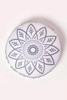 Image of Henna Round Grey Outdoor Cushion 40 cm