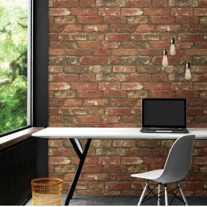 Image of Fine Decor Fine Decor Newport Brick Peel and Stick Wallpaper