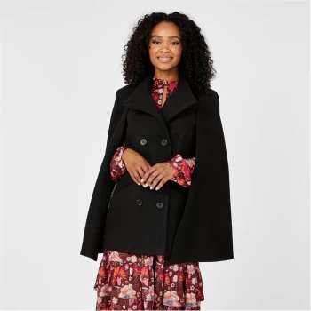 Image of Biba BIBA Double Breasted Cape Jacket - Black