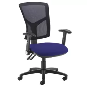 Image of Dams MTO Senza High Mesh Back Operator Chair with Folding Arms - Slip Grey