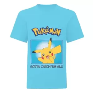 Image of Pokemon Childrens Boys Pikachu T-Shirt (11-12 Years) (Blue)