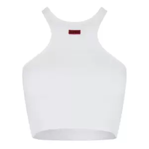 Image of Hugo Danola Crop Tank Top - White