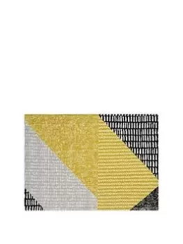 Image of Catherine Lansfield Larsson Geo Ochre Rug 160X230