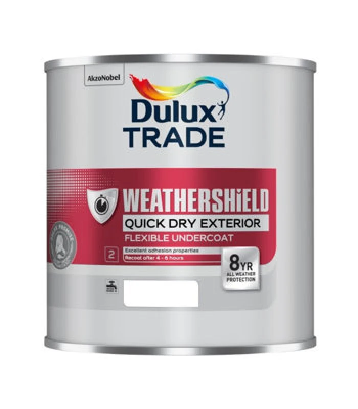 Image of Dulux Trade Weathershield Quick Drying Undercoat White 2.5L