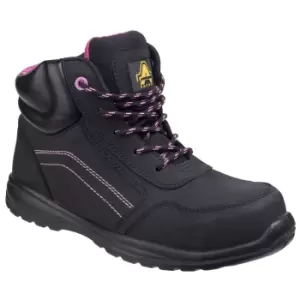 Image of Amblers Safety Womens/Ladies Composite Safety Boots With Side Zip (3 UK) (Black)