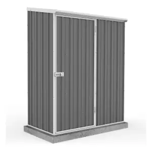 Image of Absco 5x3ft Space Saver Metal Pent Shed - Grey