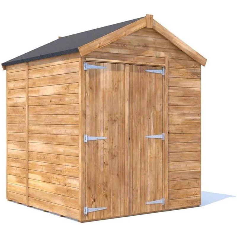 Image of Dunster House Wooden Shed 1.8 X 1.8M 15mm Walls Outdoor Garden Storage Apex Roof Overlord Modular