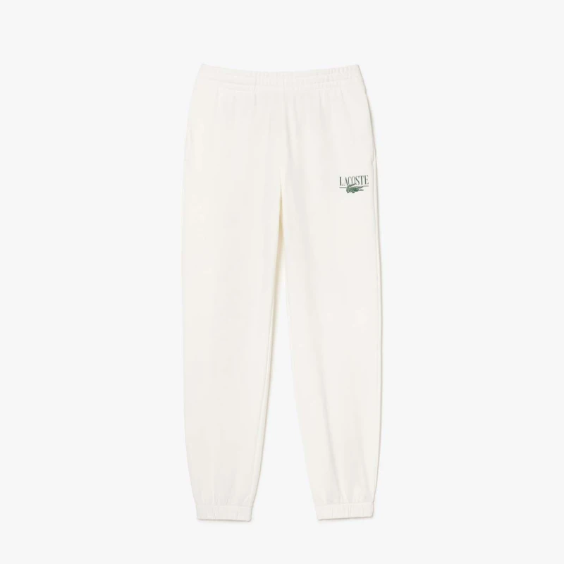 Image of Lacoste Straight Leg Sweatpants Cream female 8