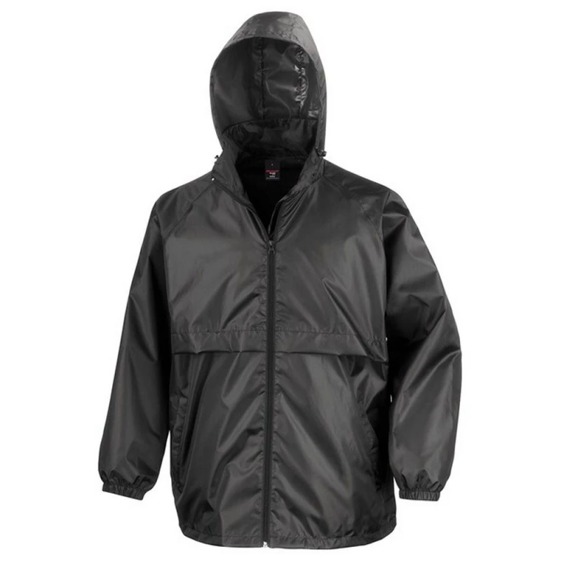 Image of Result Core Mens Core Lightweight Waterproof Jacket in Black Size: XS Black Male XS