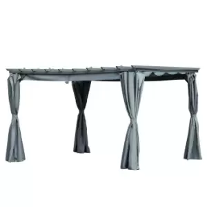 Image of Alfresco 3.6 x 3m Retractable Pergola, Grey