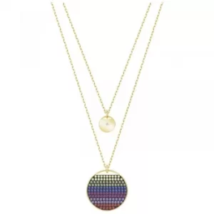 Image of Ladies Swarovski Gold Plated Ginger Layered Necklace