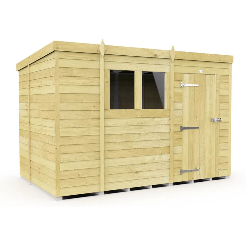 Image of Diy Sheds 10 X 6 Pent Shed Shiplap Pressure Treated One Colour WFSZX Unisex