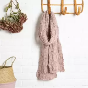 Image of Wool Couture Mink Absolute Beginners Scarf Knitting Kit Pink