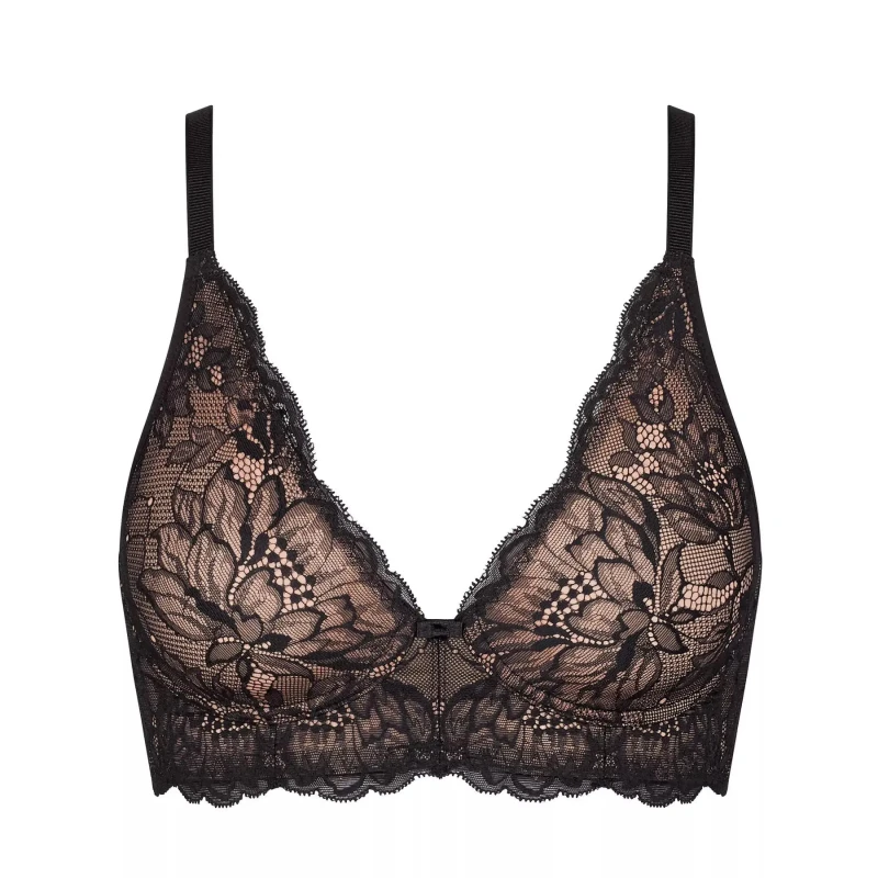 Image of Triumph Amourette Charm Bra Without Underwiring Black Women 32B;34B;36B;38B;40B;34C;36C;38C;40C;36D;38D
