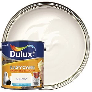 Image of Dulux Easycare Washable & Tough Jasmine White Matt Emulsion Paint 2.5L