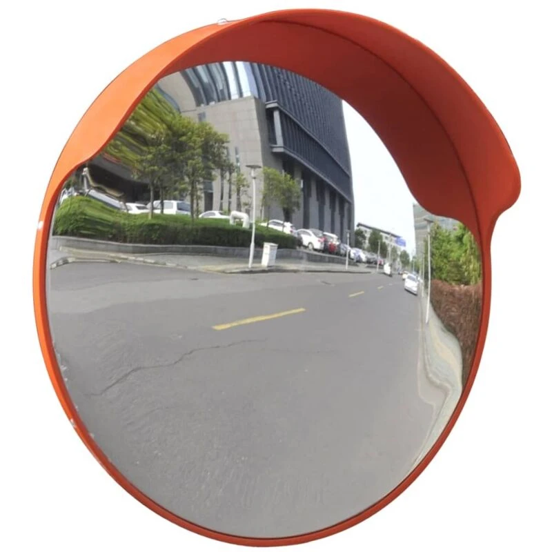 Image of VIDAXL Convex Traffic Mirror pc Plastic Orange 45cm Outdoor Vidaxl 8718475925699