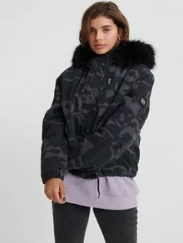 Image of Superdry Toya Rookie Parka - Navy, Size 14, Women