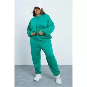 Image of I Saw It First Green Plus Basic Oversized Joggers - Green