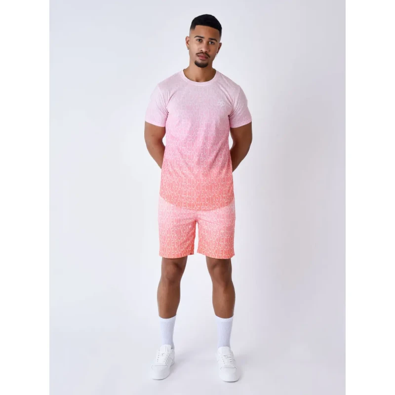 Image of Project X Paris Two-tone gradient-effect swim shorts Project X Paris All Over Rose Male S