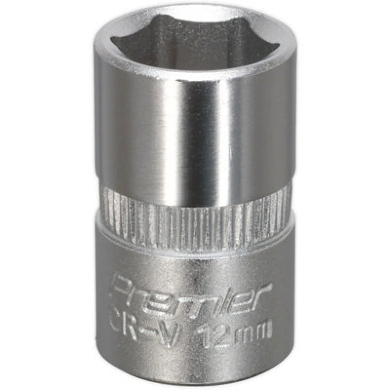 Image of Loops 12mm Forged Steel Drive Socket - 3/8" Square Drive - Chrome Vanadium Socket Metallics