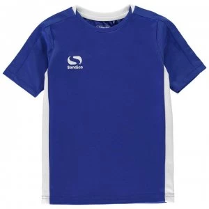 Image of Sondico Fundamental Polo T Shirt Junior Boys - Royal/White