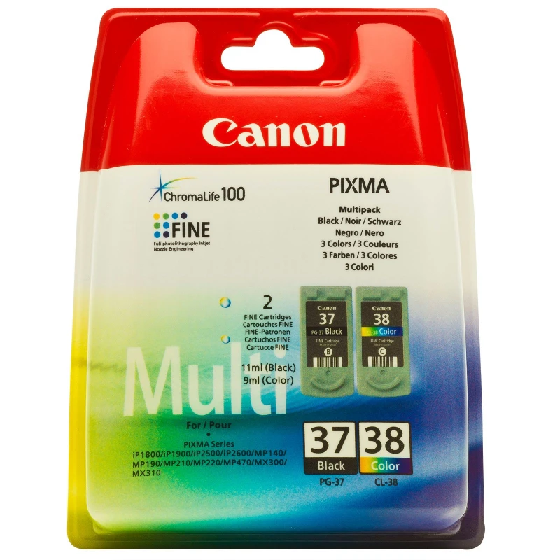 Image of Canon 2145B009/PG-37+CL-38 Printhead cartridge multi pack Black + colo
