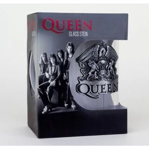 Image of Queen - Crest (Bravado) Stein Glass