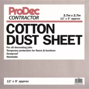 Image of ProDec Contractor 12' X 9' Contractor Cotton Twill Dust Sheet- you get 10