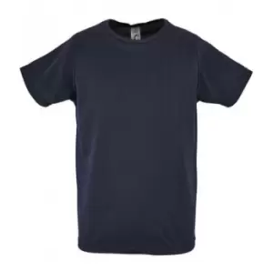 Image of SOLS Childrens/Kids Sporty Unisex Short Sleeve T-Shirt (6yrs) (French Navy)