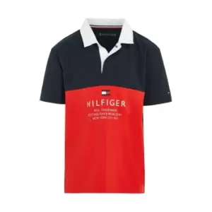 Image of Tommy Hilfiger Colorblock Polo S/S - Red