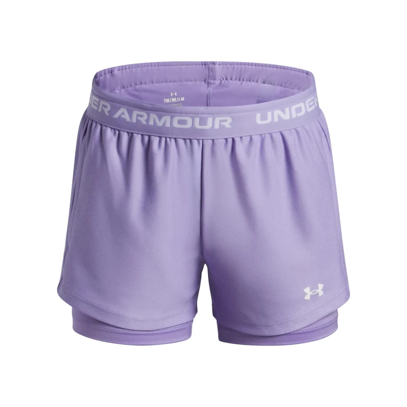 Image of Girl's 2-in-1 shorts Under Armour Tech Play Up Violet Female 6/8 ans